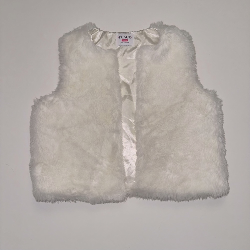 Children Place faux fur vest